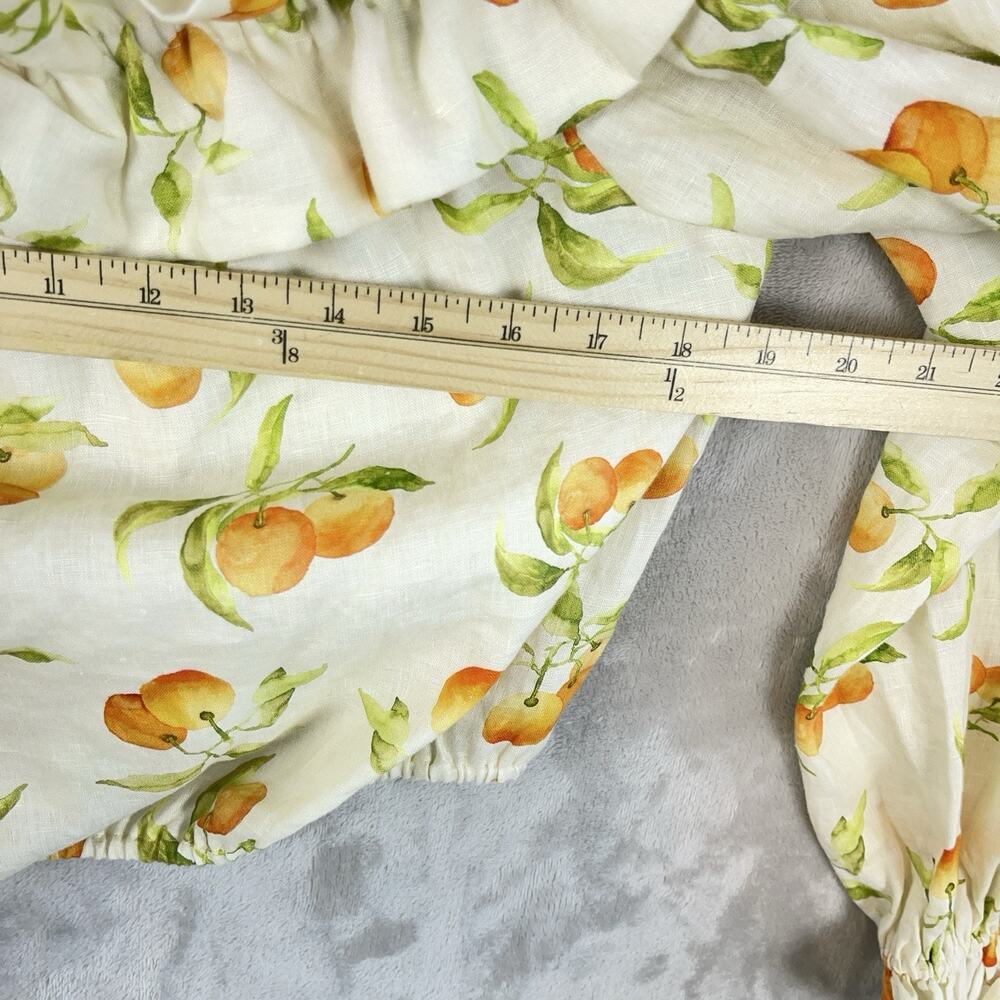 NWT CAMI NYC Cala Off Shoulder Orange Orchard Linen Top Size Large $264 Retail - Picture 7 of 11